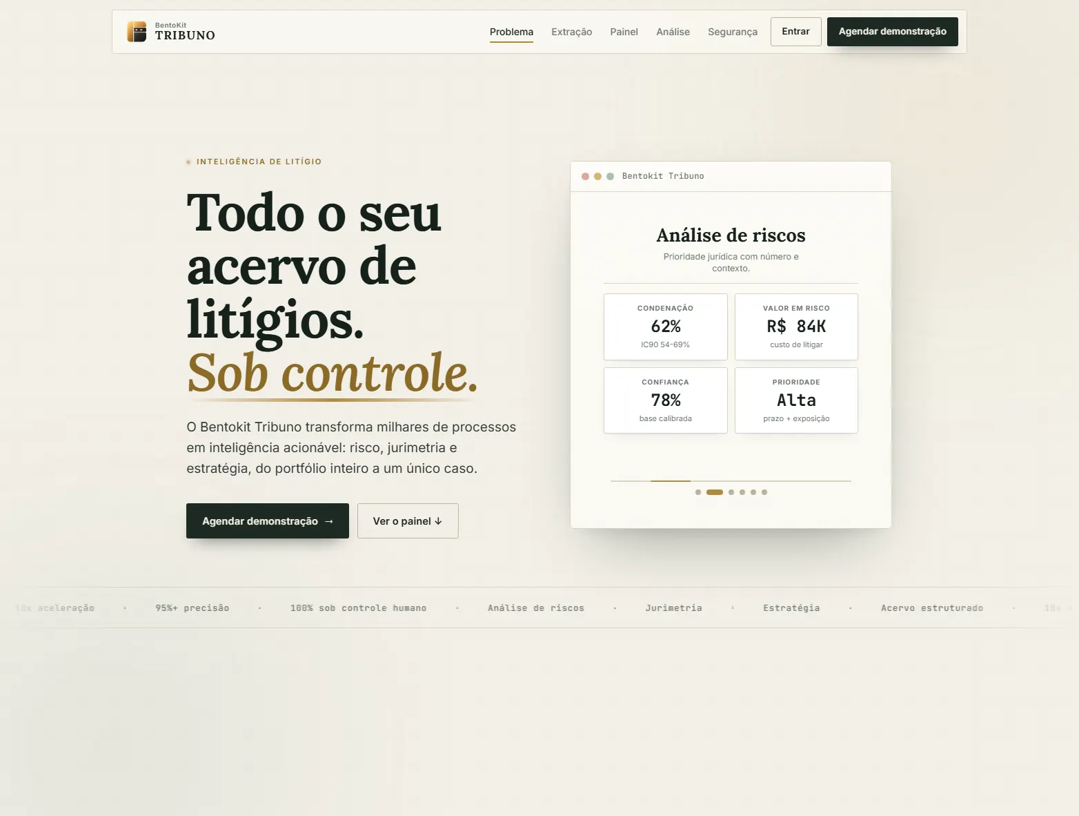 Tribuno.ai landing page